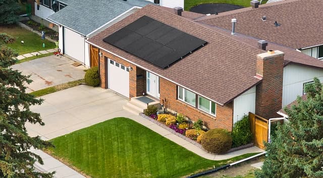 Solar installation aerial view 2