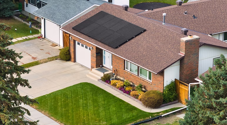 Solar installation aerial view 2